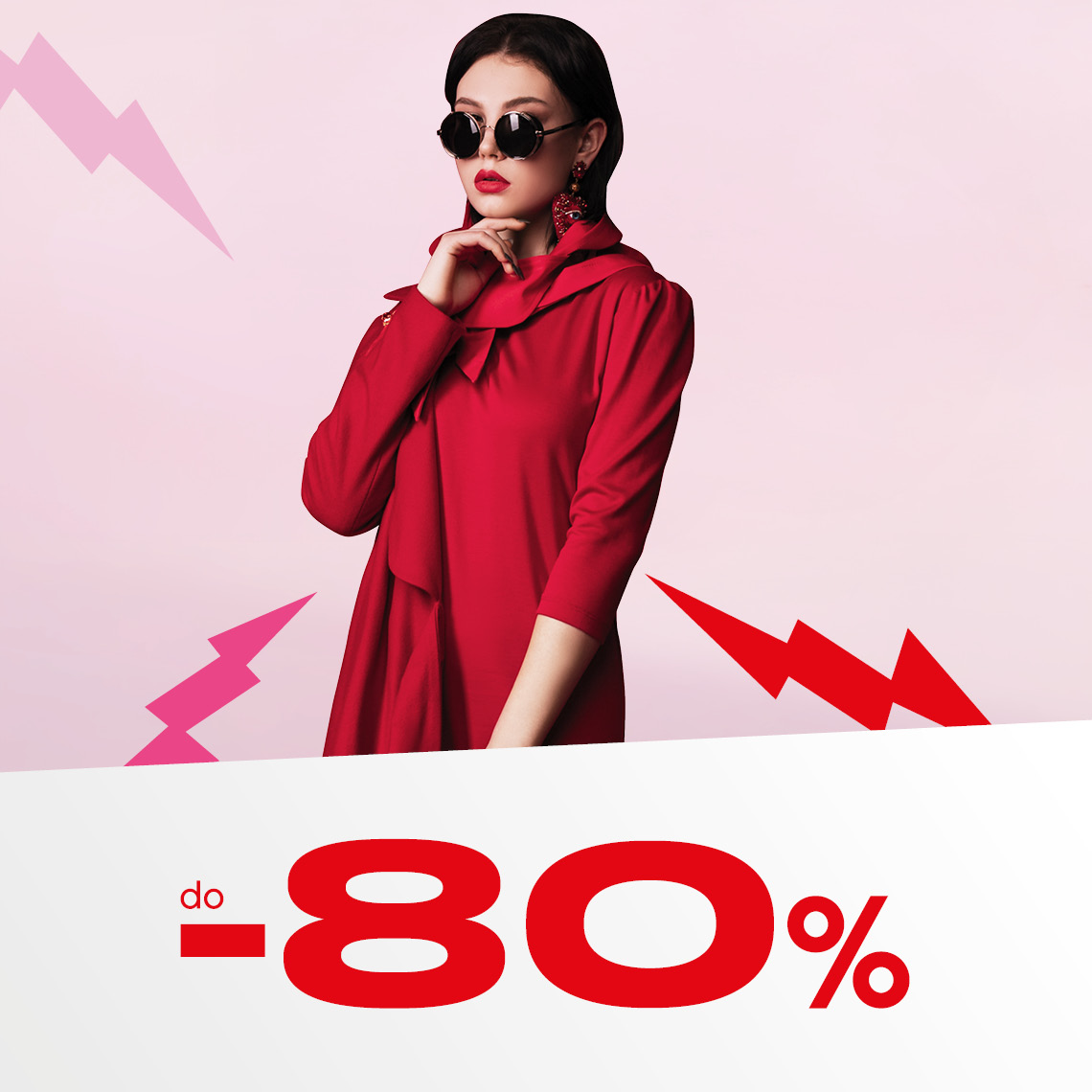 kobieta ubrana  na czerwono