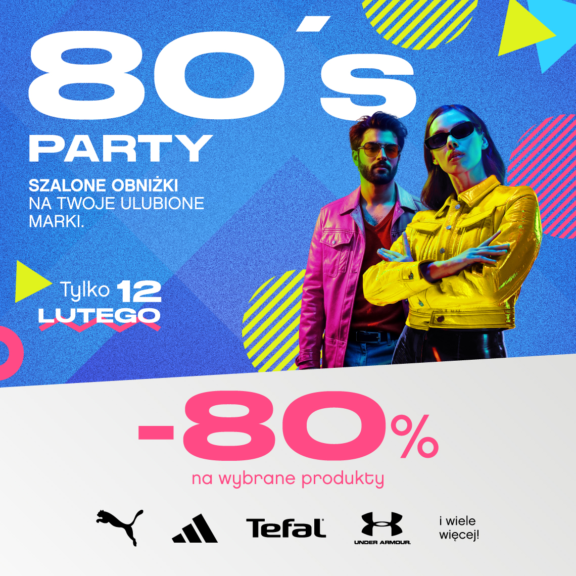 mężczyzna i kobieta w neonowych strojach