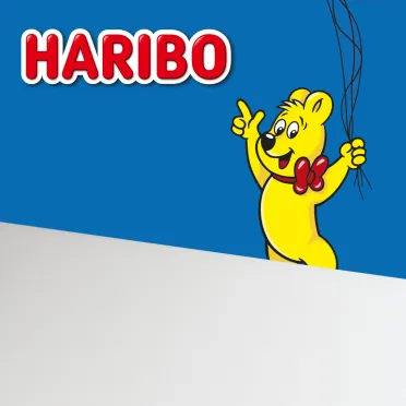 miś Haribo z logo Haribo